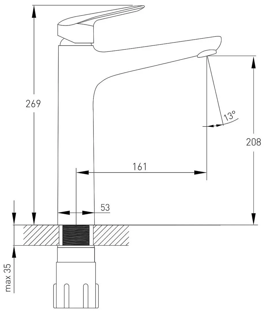 Baterie pentru lavoar Volle Dios 1536.010201 (Chrome) - 3