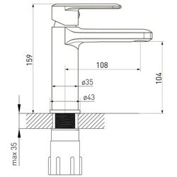 Baterie pentru lavoar Volle Fiesta 1534.010104 (Black) Thumb