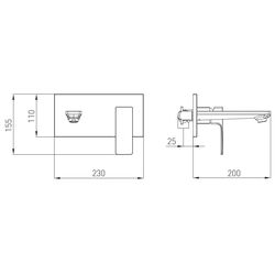 Baterie pentru lavoar Volle Leon 1511.010301 (Chrome) Thumb