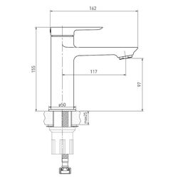 Baterie pentru lavoar Volle Libra 1521.010101 (Chrome) Thumb