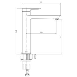 Baterie pentru lavoar Volle Libra 1521.010201 (Chrome) Thumb