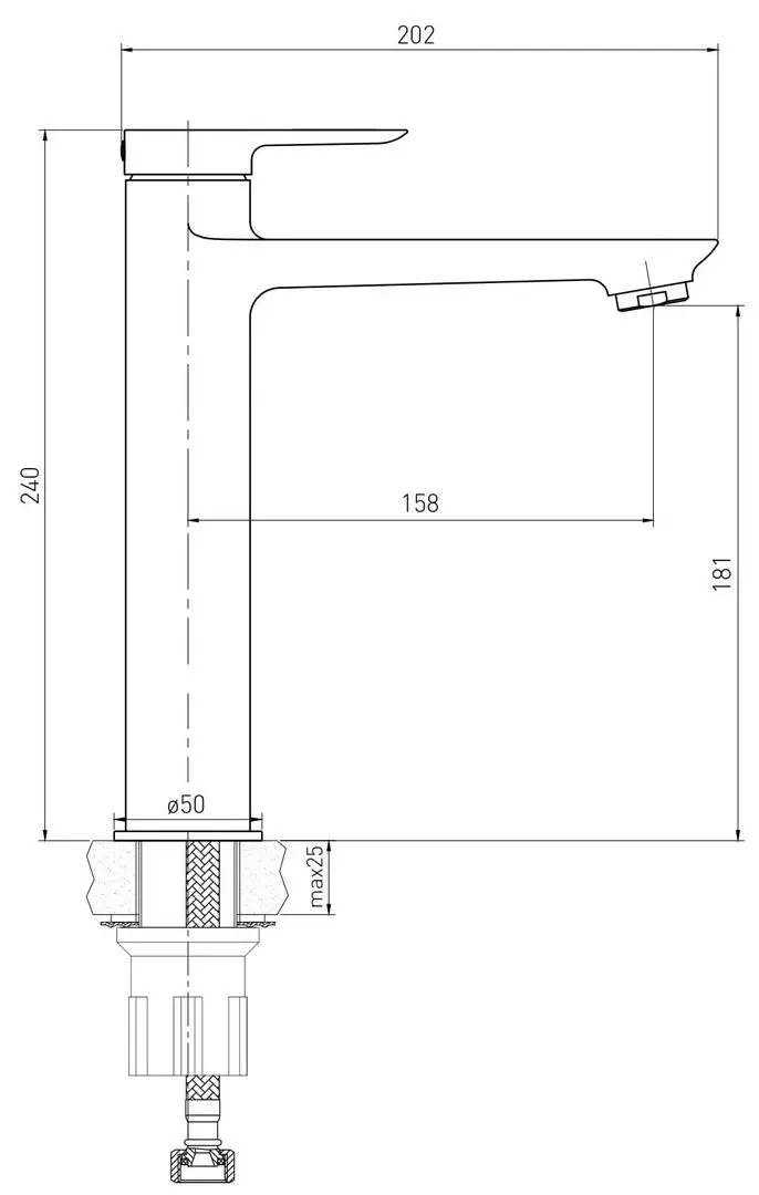Baterie pentru lavoar Volle Libra 1521.010201 (Chrome) - 3