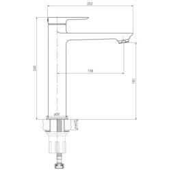 Baterie pentru lavoar Volle Libra 1521.010204 (Black) Thumb