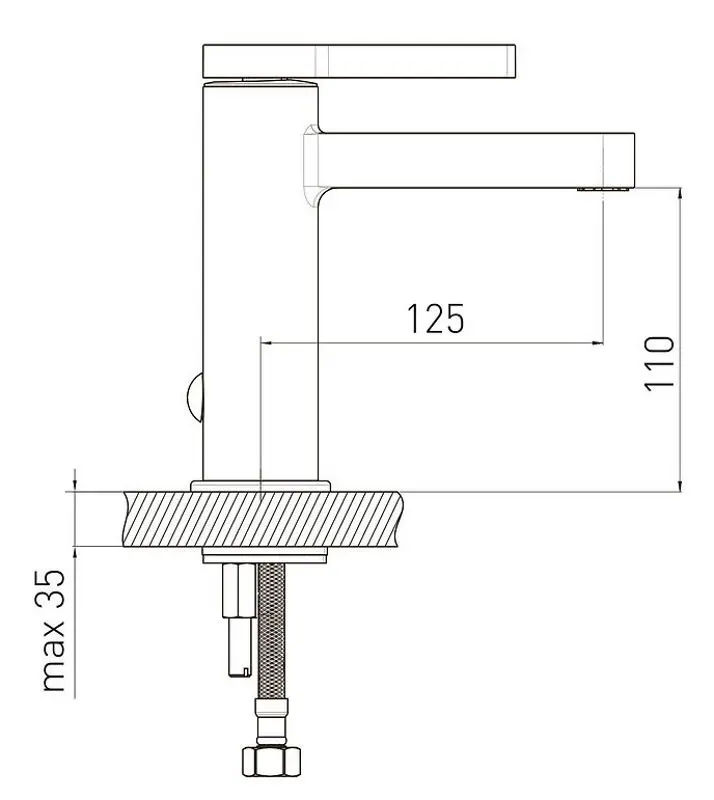 Смеситель для умывальника Volle Mora 1537.010104 (Black)