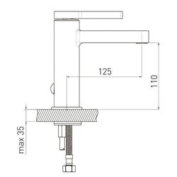 Baterie pentru lavoar Volle Mora 1537.010122 (Chrome/Gold) Thumb