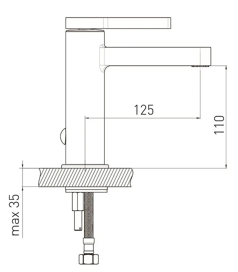 Baterie pentru lavoar Volle Mora 1537.010122 (Chrome/Gold)