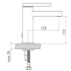 Смеситель для умывальника Volle Mora 1537.010125 (Chrome/Black) Thumb