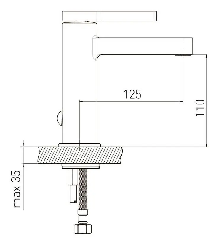Смеситель для умывальника Volle Mora 1537.010125 (Chrome/Black)