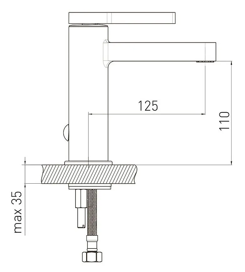 Baterie pentru lavoar Volle Mora 1537.010126 (Black/Gold)