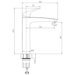 Baterie pentru lavoar Volle Orlando 15191200 (Chrome) Thumb