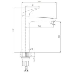 Baterie pentru lavoar Volle Orlando 1525.010201 (Chrome) Thumb