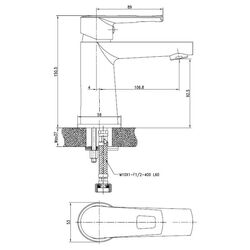 Baterie pentru lavoar Volle Solar 1530.010101 (Chrome) Thumb