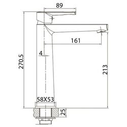 Смеситель для умывальника Volle Solar 1530.010201 (Chrome) Thumb
