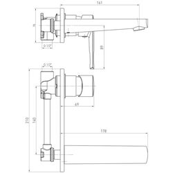 Baterie pentru lavoar Volle Solar 1530.010301 (Chrome) Thumb
