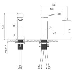 Смеситель для умывальника Volle Solo 1510.011121 (Brushed Bronze) Thumb