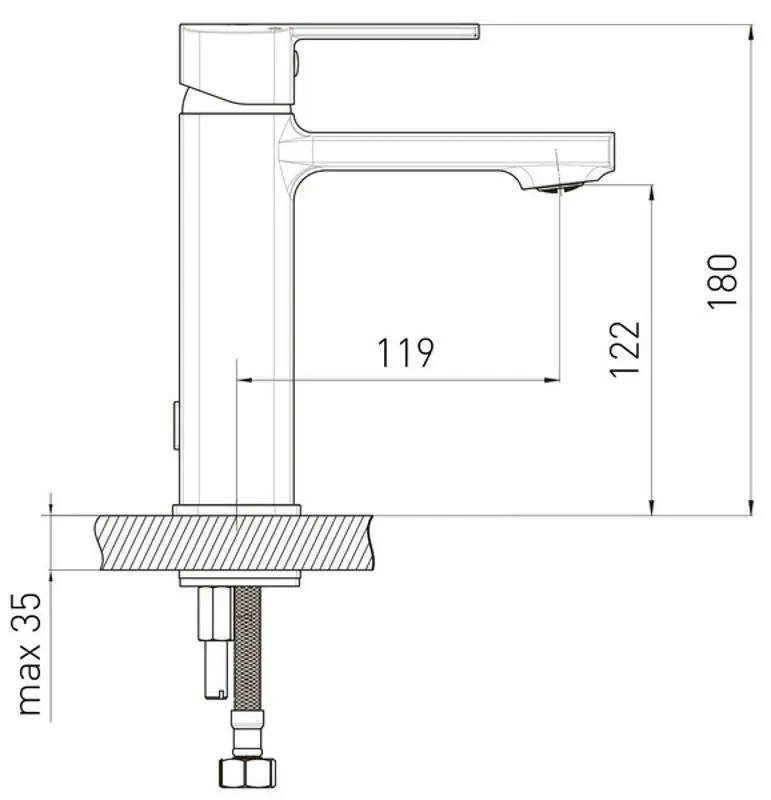 Смеситель для умывальника Volle Sota 1538.010101 (Chrome)