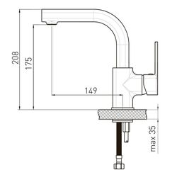 Baterie pentru lavoar Volle Sota 1538.010201 (Chrome) Thumb