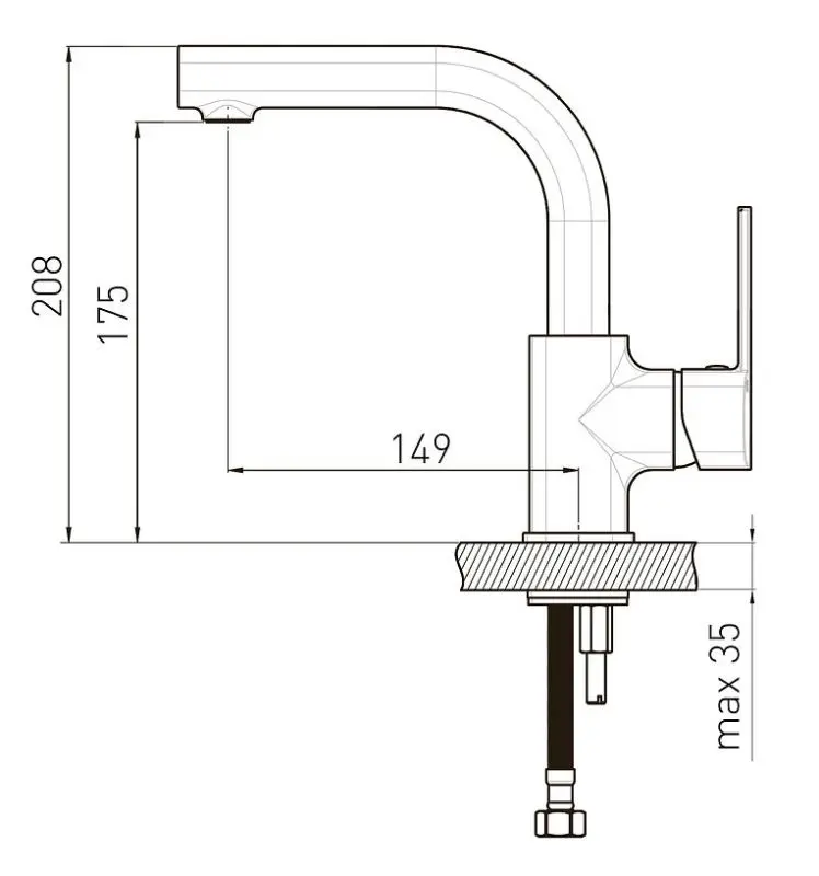 Baterie pentru lavoar Volle Sota 1538.010201 (Chrome) - 2