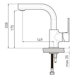 Baterie pentru lavoar Volle Sota 1538.010204 (Black) Thumb