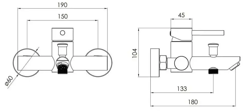 Baterie pentru cada si dus Volle Cruze 1547.030102 (Brushed Nickel) - 3