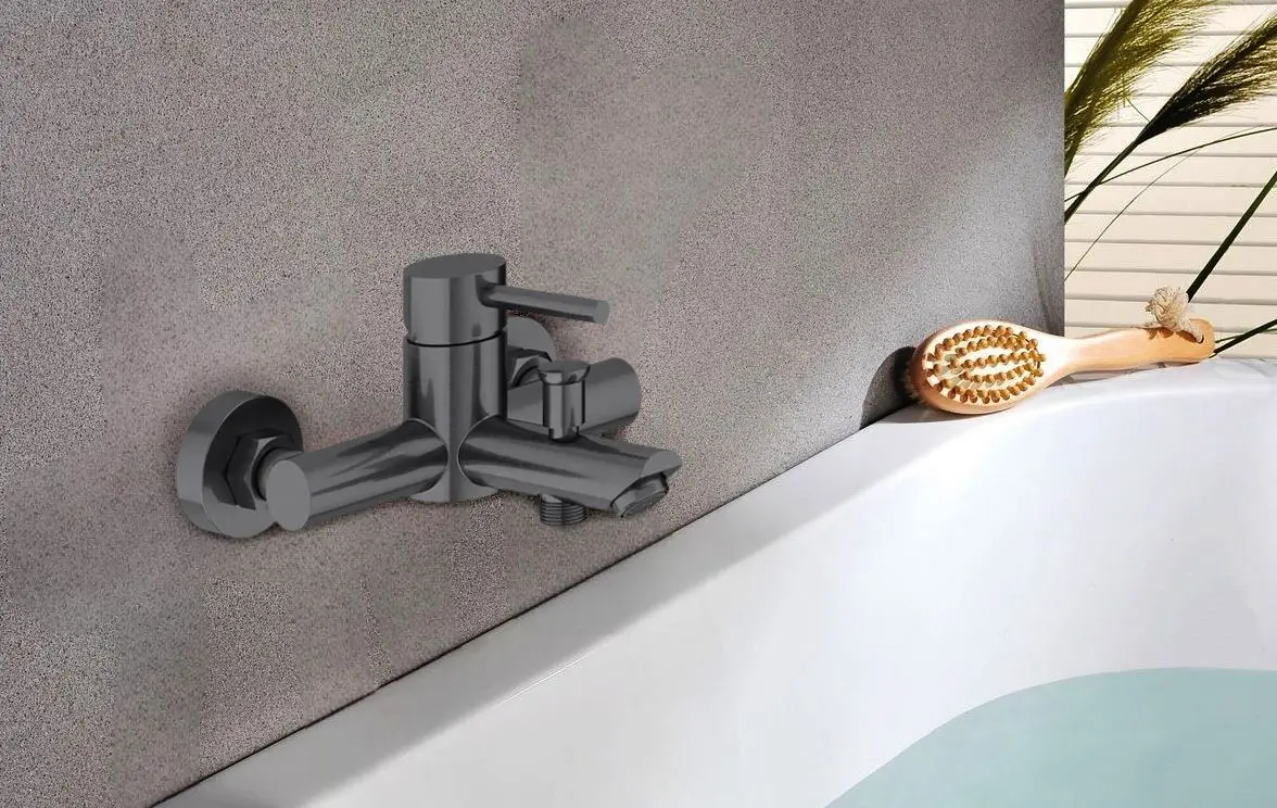 Смеситель для ванны и душа Volle Cruze 1547.030106 (Graphite)