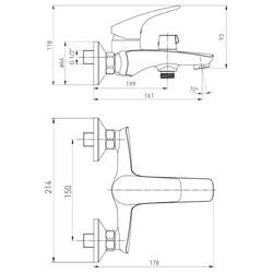 Baterie pentru cada si dus Volle Orlando 1525.030101 (Chrome) Thumb
