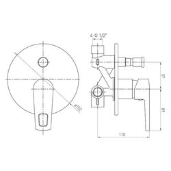 Baterie pentru cada si dus Volle Solar 1530.030201 (Chrome) Thumb