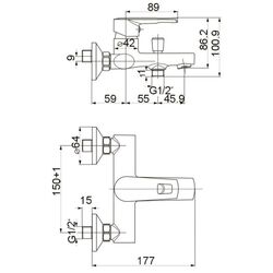 Baterie pentru cada Volle Benita 15172100 (Chrome) Thumb