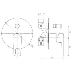 Baterie pentru cada Volle Benita 15172200 (Chrome) Thumb