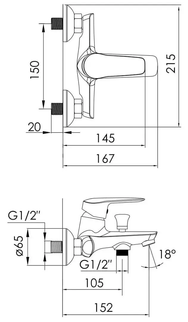 Baterie pentru cada Volle Dios 1536.030101 (Chrome) - 3