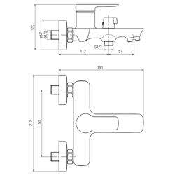 Baterie pentru cada Volle Libra 1521.030101 (Chrome) Thumb
