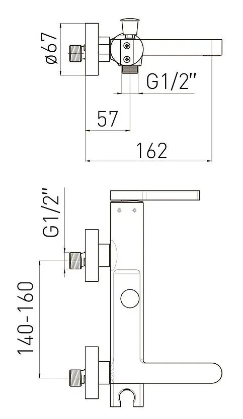 Baterie pentru cada Volle Mora 1537.030101 (Chrome) - 3