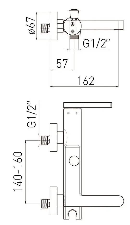 Baterie pentru cada Volle Mora 1537.030104 (Black) - 3