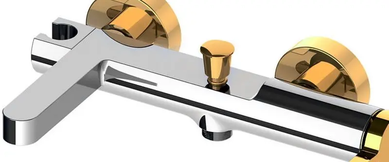 Baterie pentru cada si dus Volle Mora 1537.030122 (Chrome/Gold) - 2