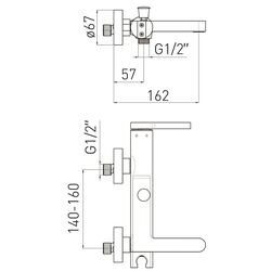 Baterie pentru cada Volle Mora 1537.030125 (Chrome/Black) Thumb