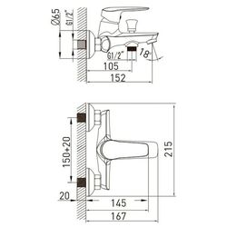Baterie pentru cada Volle Nemo 15142100 (Chrome) Thumb