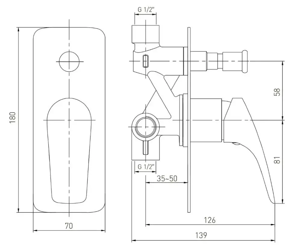Baterie pentru cada Volle Orlando 1525.030201 (Chrome) - 3