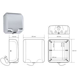 Электросушилка для рук Bemeta 924224121 (Inox) Thumb
