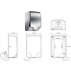 Электросушилка для рук Bemeta 924224131 (Inox) Thumb