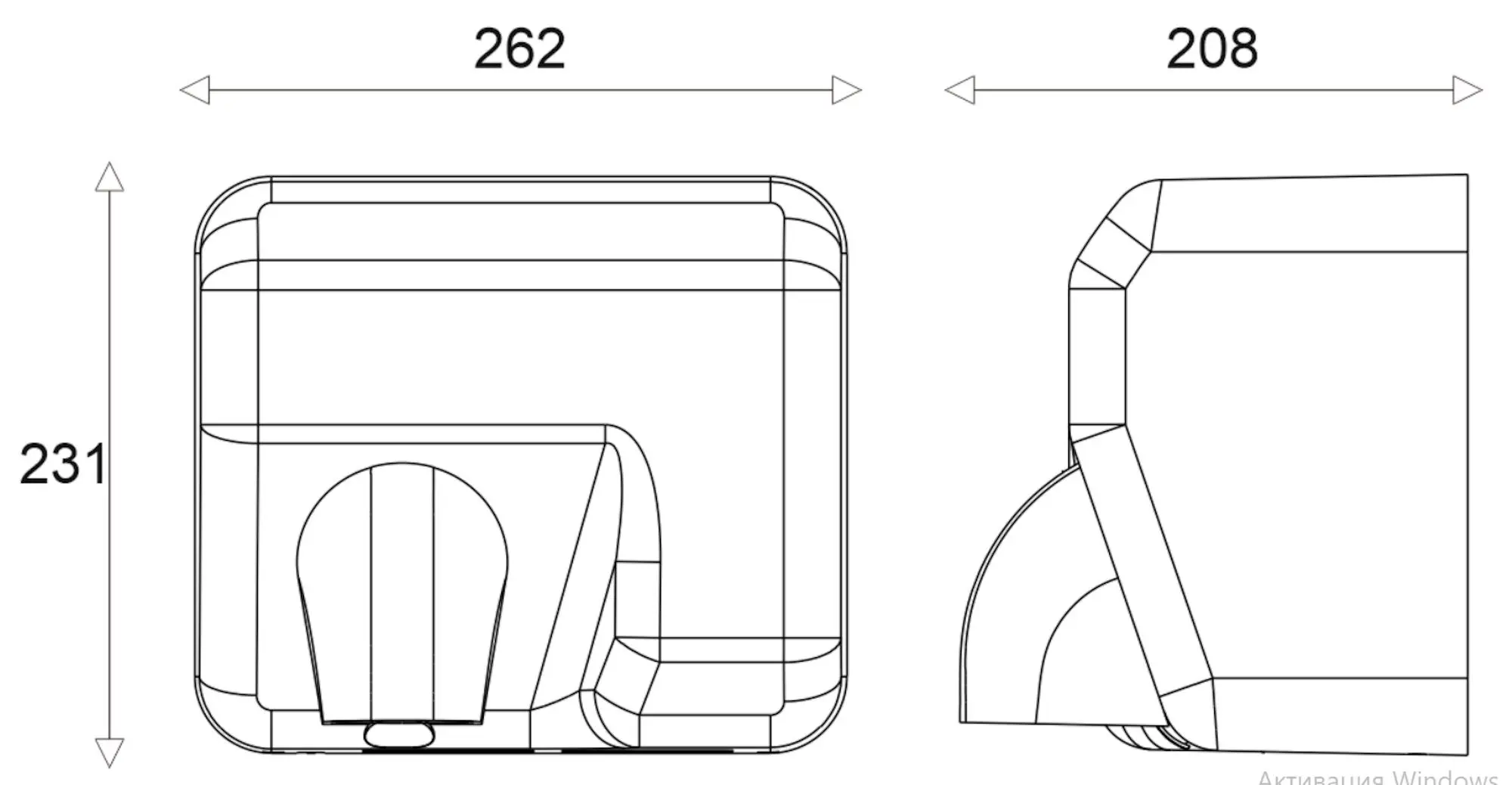 Электросушилка для рук Uniplast SaniDry KW-1004 (Inox Matte)