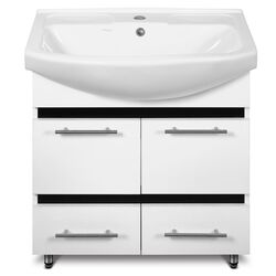 Dulap sub lavoar Izeo 700 (White/Black) Thumb