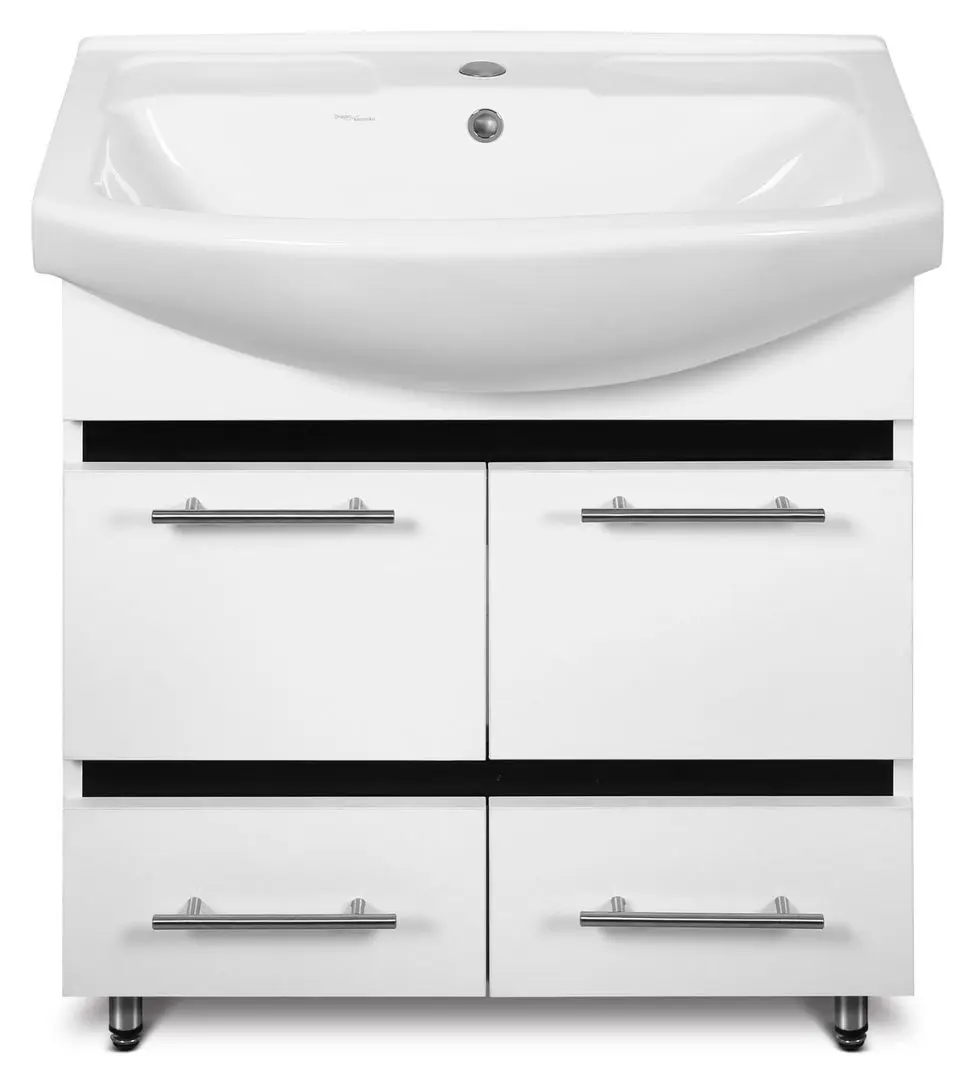 Dulap sub lavoar Izeo 700 (White/Black)