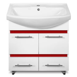 Dulap sub lavoar Izeo 700 (White/Red) Thumb
