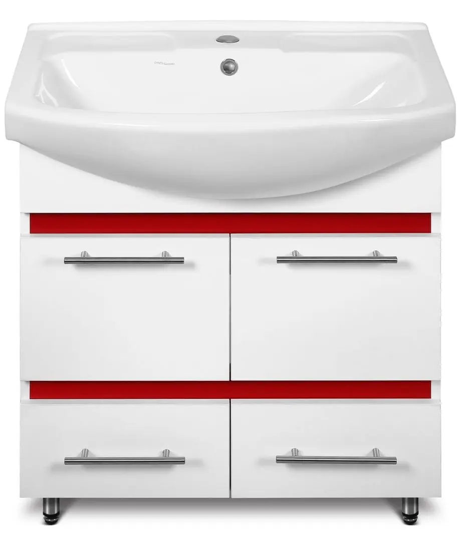 Dulap sub lavoar Izeo 700 (White/Red)