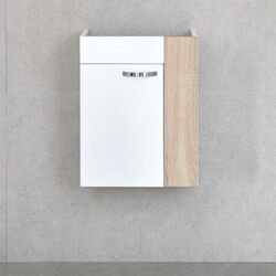 Dulap sub lavoar Bayro Promo Komo 400 R (White Gloss/Sonoma) Thumb