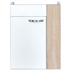 Dulap sub lavoar Bayro Promo Komo 400 R (White Gloss/Sonoma)