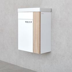 Dulap sub lavoar Bayro Promo Komo 400 R (White Gloss/Sonoma) Thumb