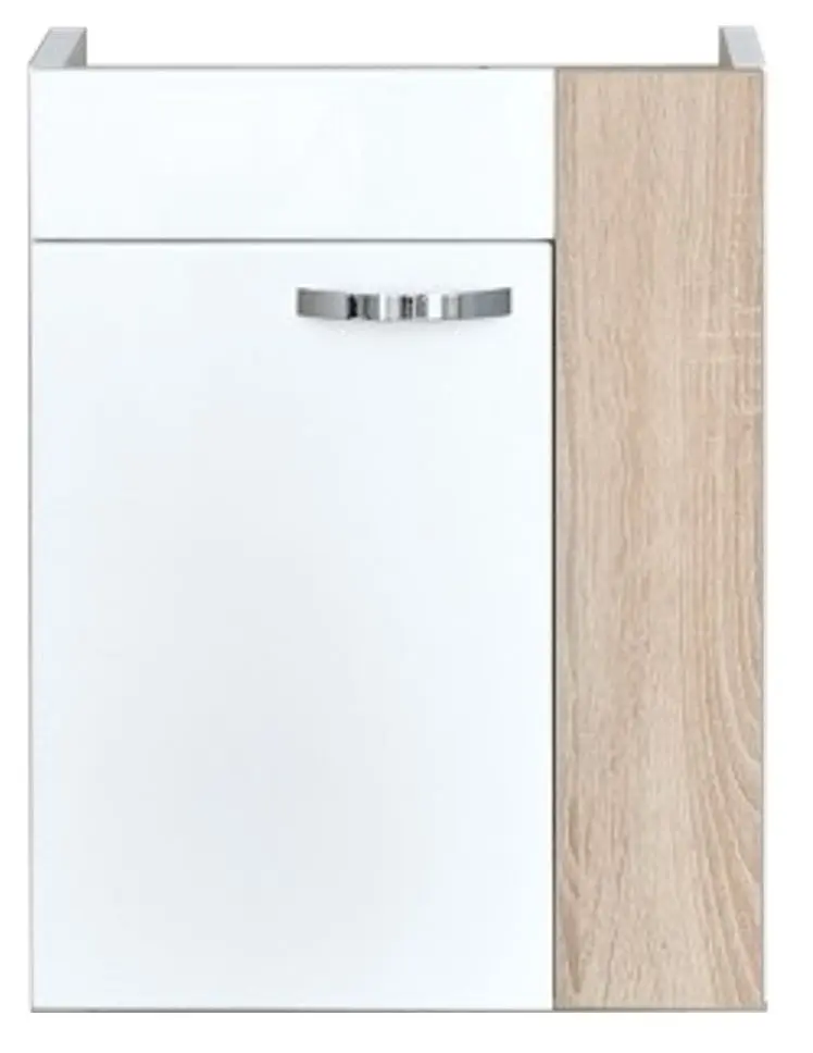 Dulap sub lavoar Bayro Promo Komo 400 R (White Gloss/Sonoma)