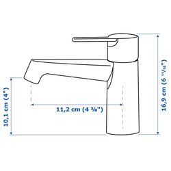 Набор тумбы с раковиной Ikea Godmorgon/Braviken 2 ящика/смеситель Brogrund 100x48x68 (Глянцевый Белый) Thumb