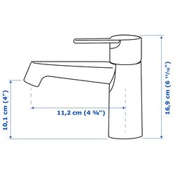 Набор тумбы с раковиной Ikea Godmorgon/Braviken 2 ящика/смеситель Brogrund 61x49x68 (Под Коричневый Мореный Ясень) Thumb